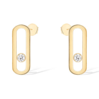 [Mystic JURI]MOVE UNO SMALL 1 DIAMOND EARRINGS
