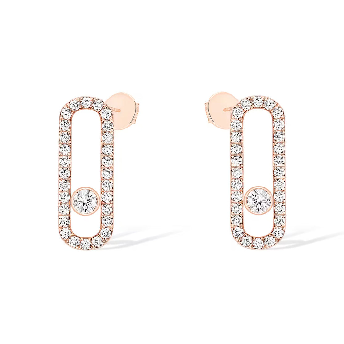 [Mystic JURI]MOVE UNO STUD DIAMOND PAVED EARRINGS