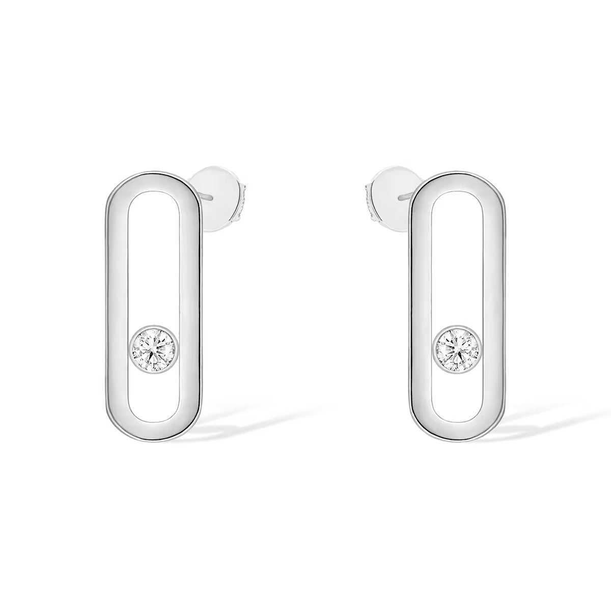 [Mystic JURI]MOVE UNO SMALL 1 DIAMOND EARRINGS