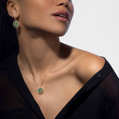 [Mystic JURI]Mystic MOVE 1 DIAMOND MALACHITE GOLD DIAMOND NECKLACE