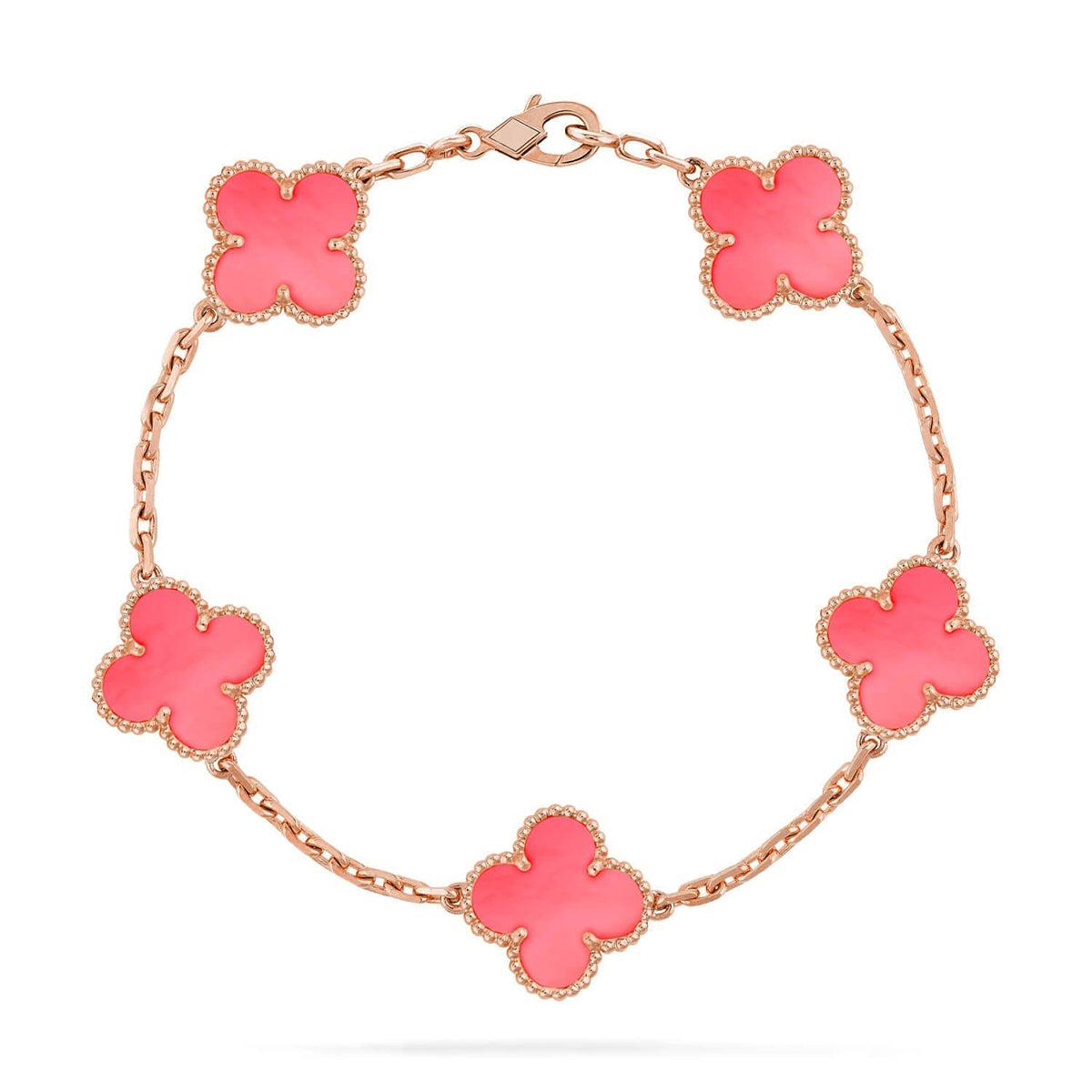 [Mystic-new] CLOVER 5 MOTIFS  PINK MOP BRACELET COLLECTION