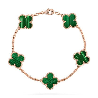 [Mystic-new] CLOVER 5 MOTIF MALACHITE BRACELET COLLECTION