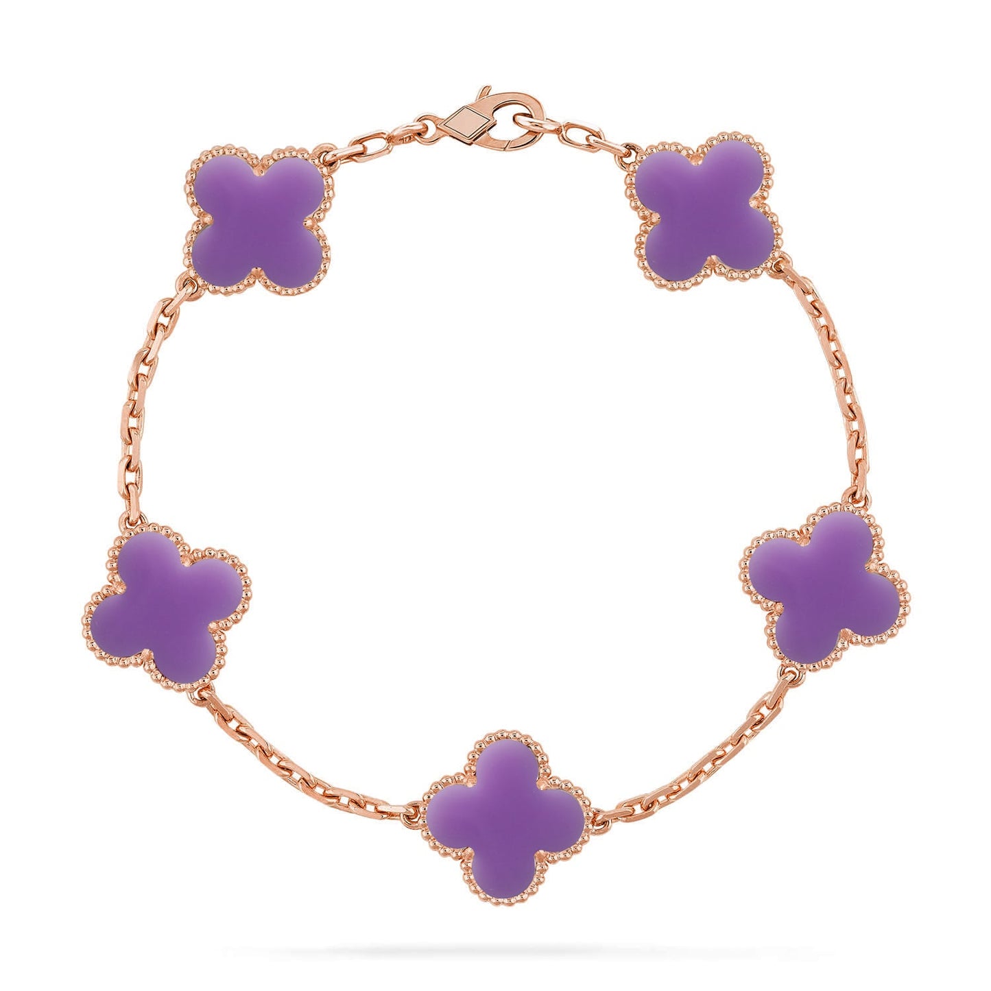 [Mystic-new]CLOVER 5 MOTIF LIGHT PURPLE BRACELET COLLECTION