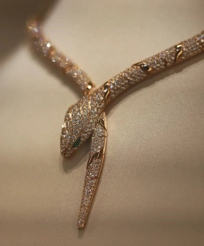 [Mystic]HIGH-END CUSTOM GOLD SNAKE NECKLACE