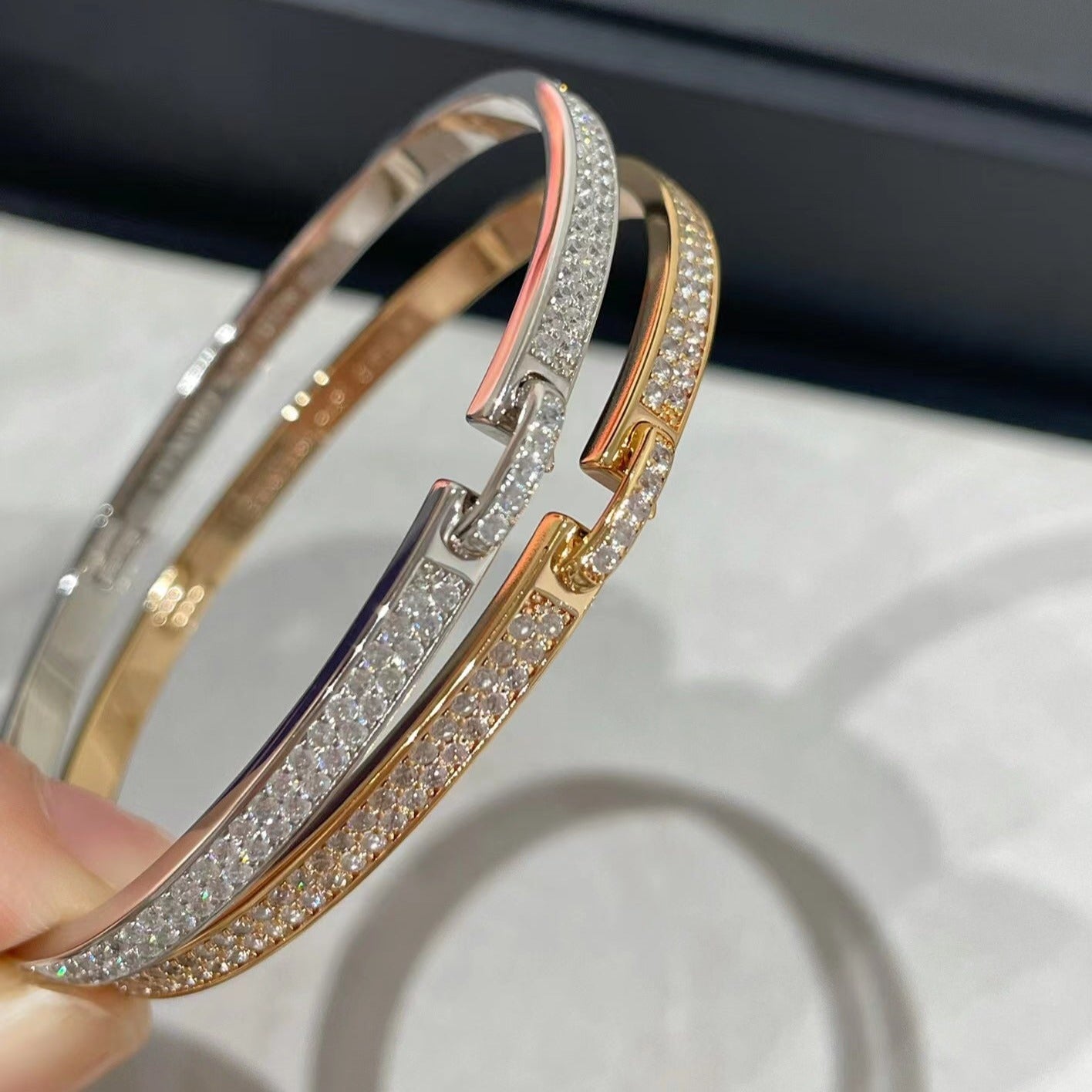[Mystic]LIENS VIDENCE DIAMOND PAVED BRACELET