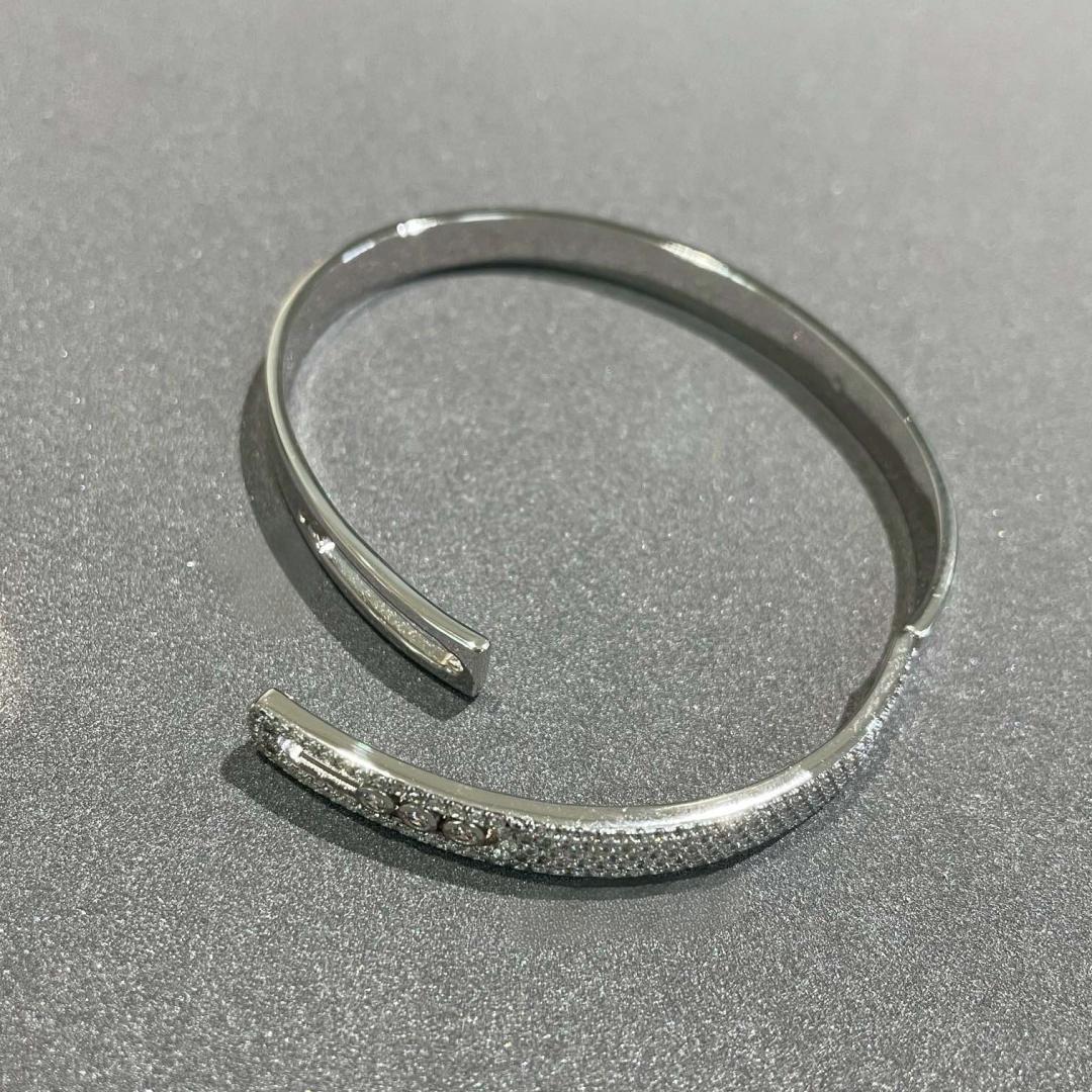 [Mystic JURI]Move Noa Rose Gold Pavé Diamond Bangle Bracelet
