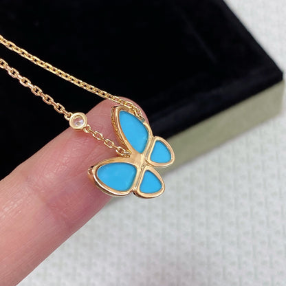 [Mystic]BUTTERFLY TURQUOISE DIAMOND NECKLACE