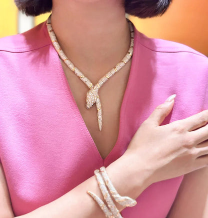 [Mystic]HIGH-END CUSTOM GOLD SNAKE NECKLACE