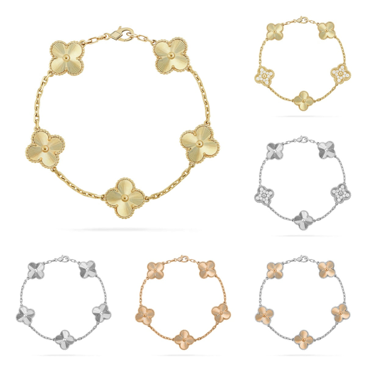 [Mystic] CLOVER 5 MOTIF LASER BRACELET COLLECTION