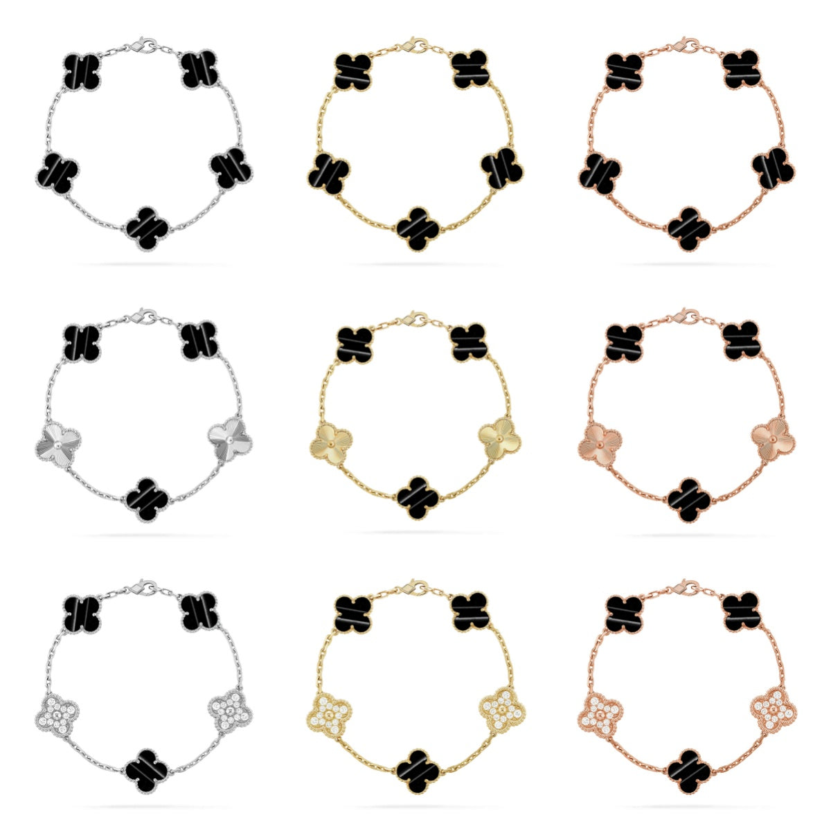 [Mystic] CLOVER 5 MOTIF PULSAR STONE BRACELET COLLECTION