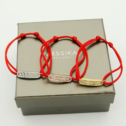 [Mystic JURI]Messika Care(s) pink cord pavé bracelet