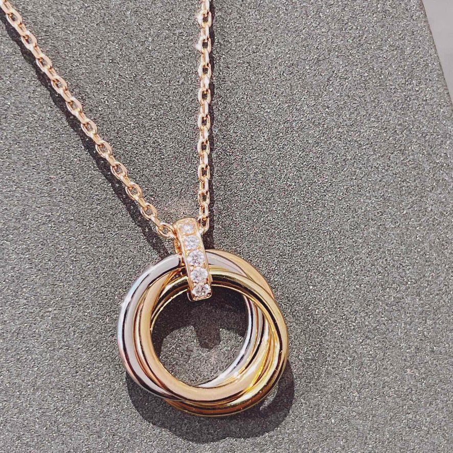 [Mystic]TRINITY NECKLACE GOLD  DIAMONDS