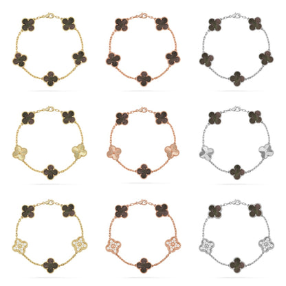 [Mystic] CLOVER 5 MOTIF GRAY MOP BRACELET COLLECTION
