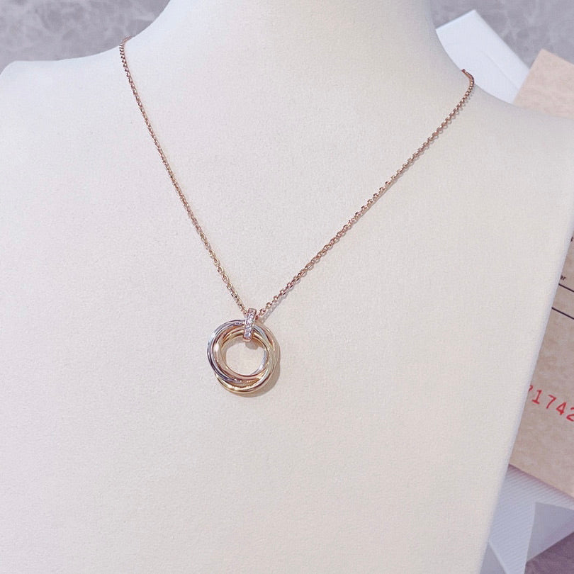 [Mystic]TRINITY NECKLACE GOLD  DIAMONDS