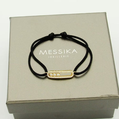 [Mystic JURI]Messika Care(s) pink cord pavé bracelet
