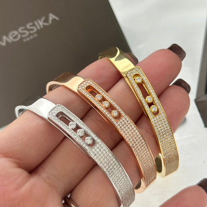 [Mystic JURI]Move Noa Rose Gold Pavé Diamond Bangle Bracelet