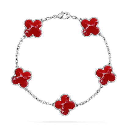 [Mystic-new]CLOVER 5 MOTIF RED PATTERN BRACELET COLLECTION