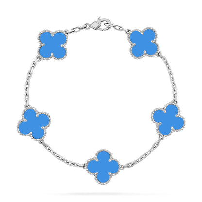 [Mystic-new] CLOVER 5 MOTIF BLUE AGATE BRACELET COLLECTION