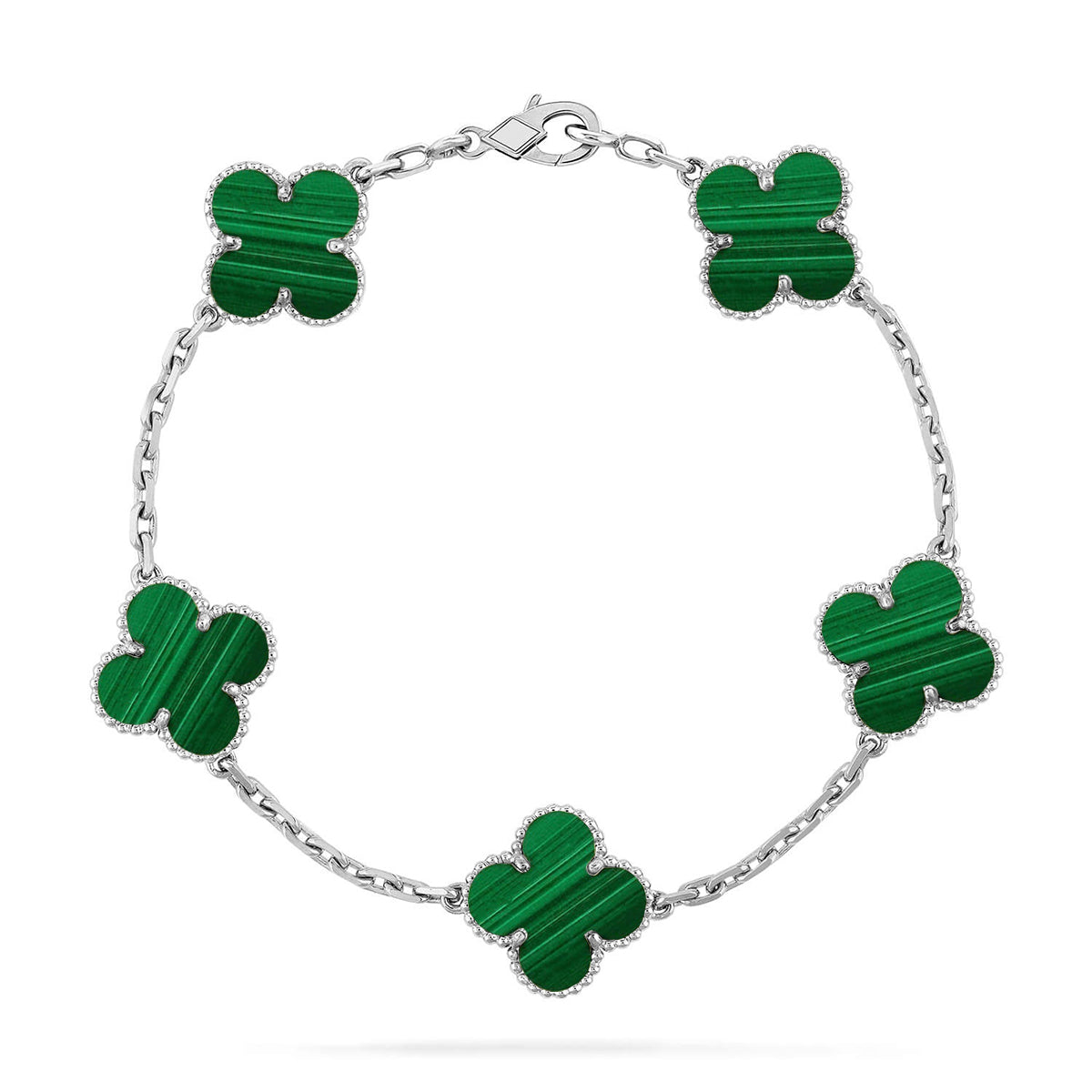 [Mystic-new] CLOVER 5 MOTIF MALACHITE BRACELET COLLECTION
