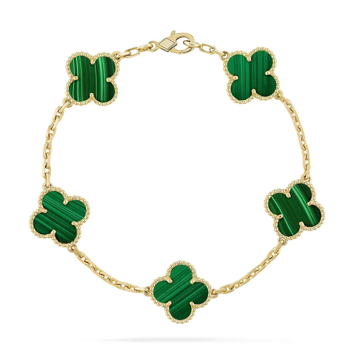[Mystic-new] CLOVER 5 MOTIF MALACHITE BRACELET COLLECTION
