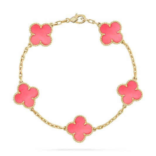 [Mystic-new] CLOVER 5 MOTIFS  PINK MOP BRACELET COLLECTION