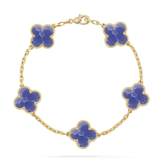 [Mystic-new]CLOVER 5 MOTIF BLUE VEINS BRACELET COLLECTION