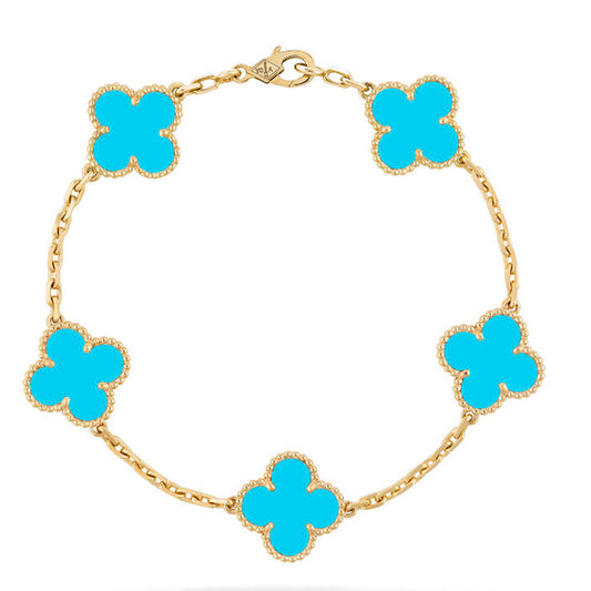[Mystic-new] CLOVER 5 MOTIF TURQUOISE BRACELET COLLECTION
