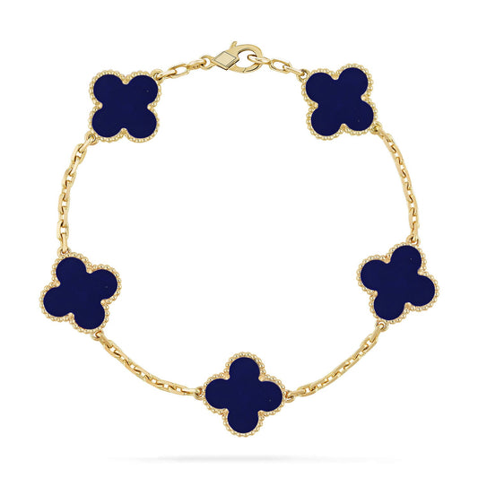 [Mystic-new]CLOVER 5 MOTIF LAPIS LAZULI BRACELET COLLECTION