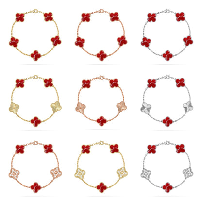 [Mystic]CLOVER 5 MOTIF RED PATTERN BRACELET COLLECTION