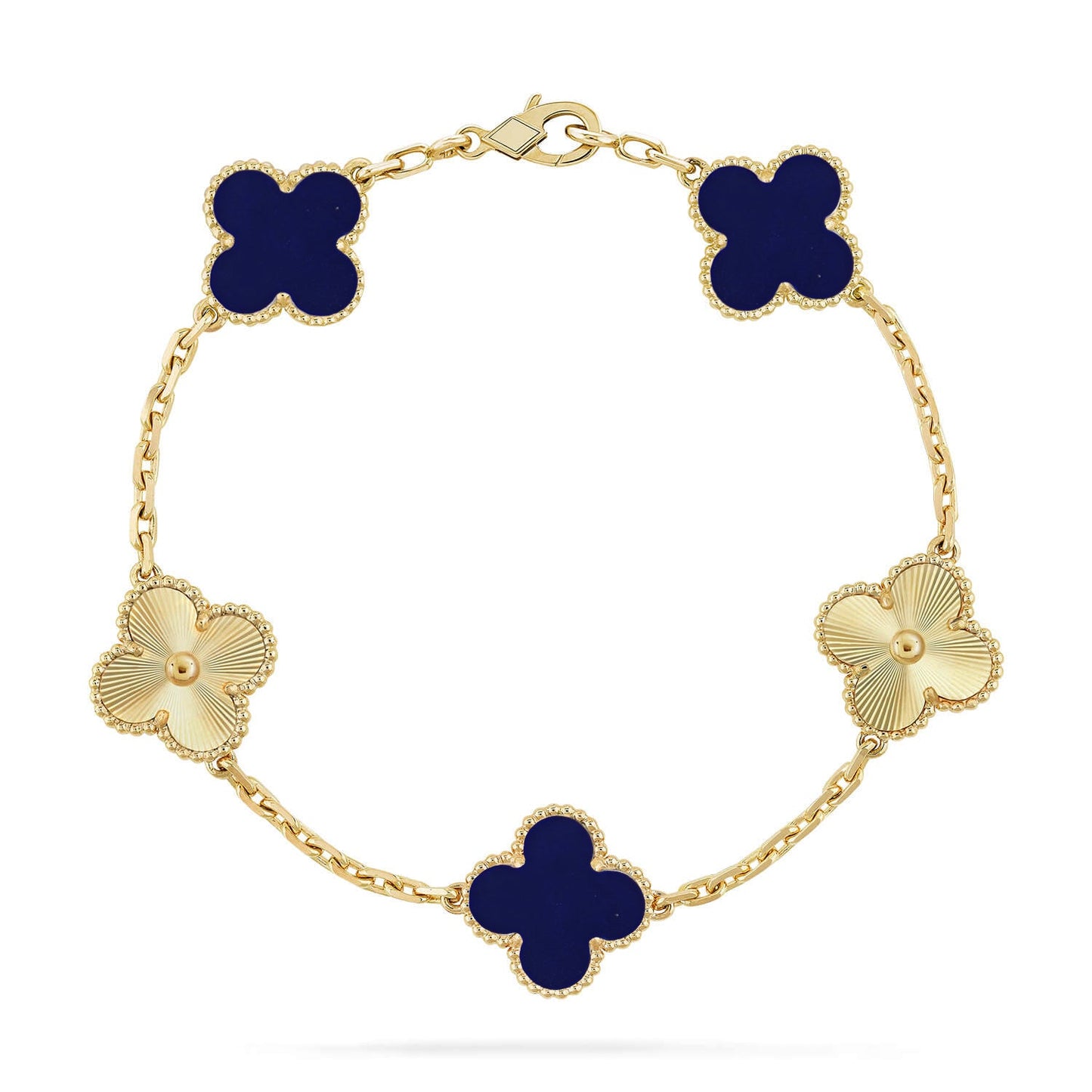 [Mystic-new]CLOVER 5 MOTIF LAPIS LAZULI BRACELET COLLECTION