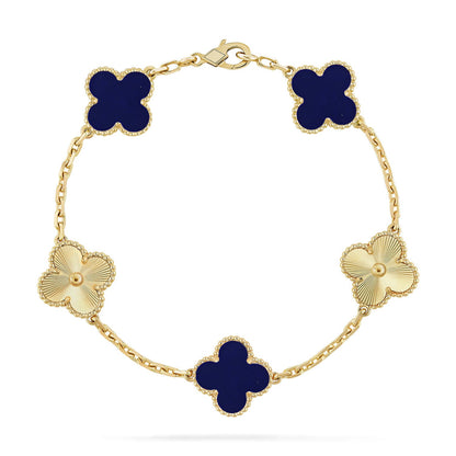 [Mystic-new]CLOVER 5 MOTIF LAPIS LAZULI BRACELET COLLECTION