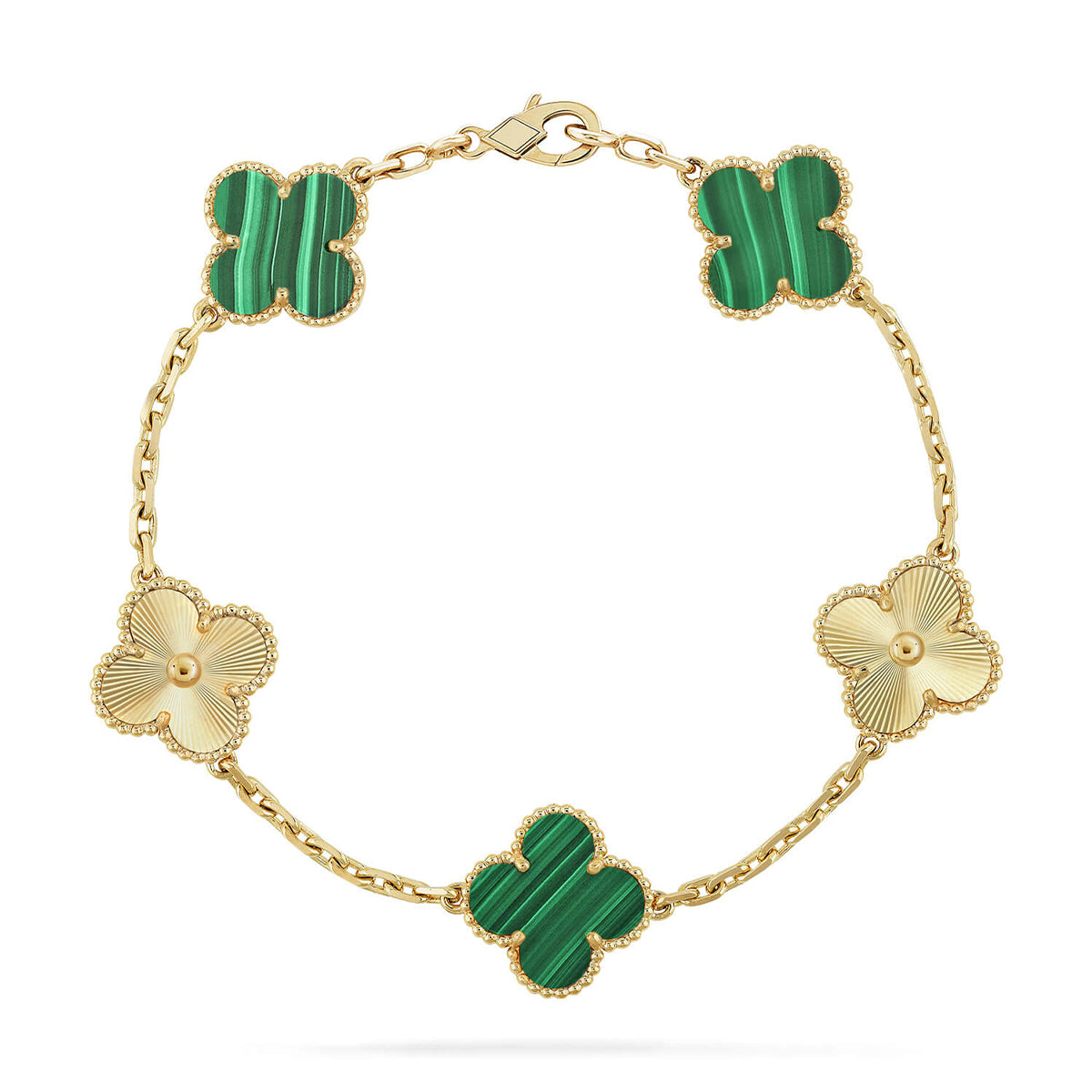 [Mystic-new] CLOVER 5 MOTIF MALACHITE BRACELET COLLECTION