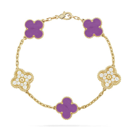 [Mystic-new] CLOVER 5 MOTIF VIOLET BRACELET COLLECTION
