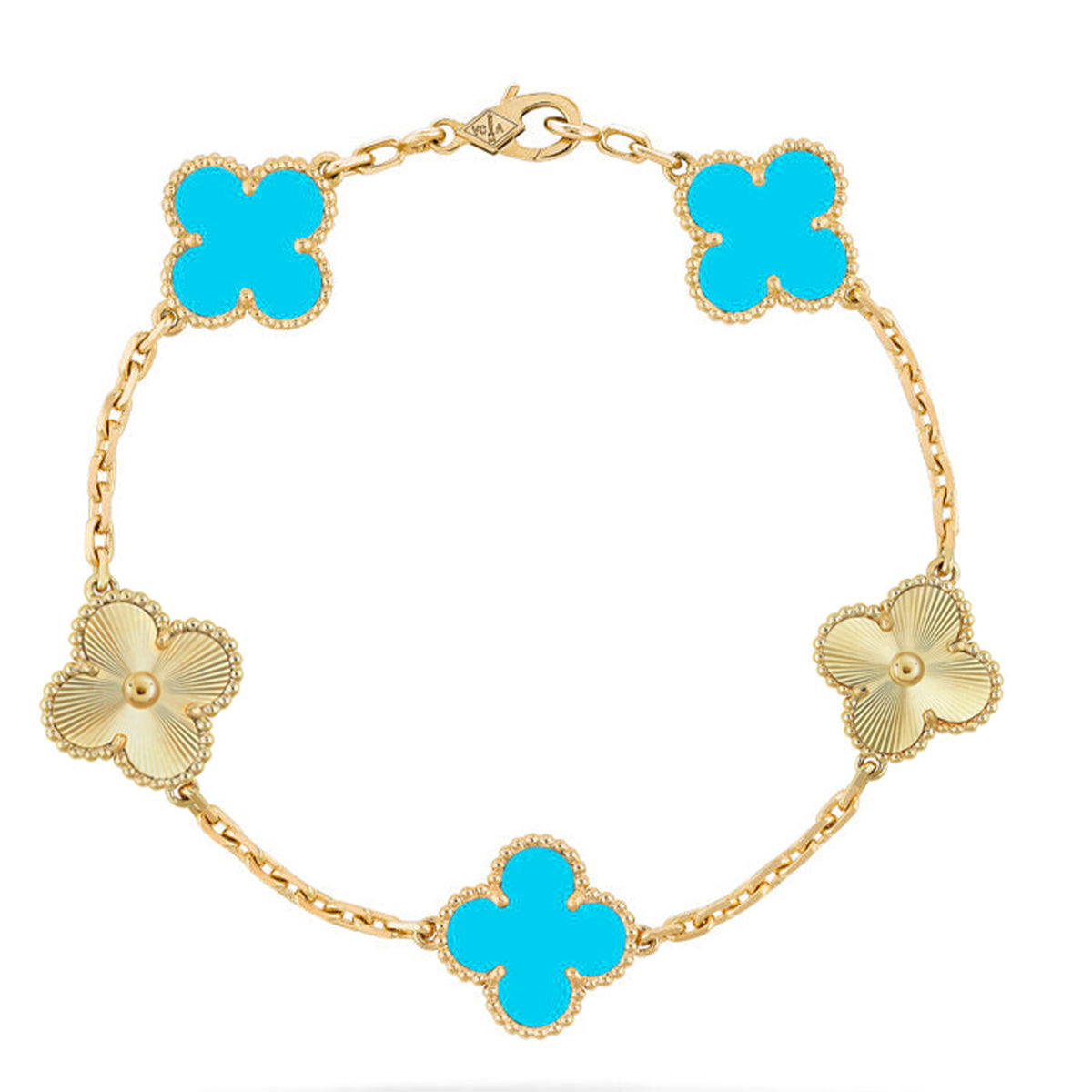 [Mystic-new] CLOVER 5 MOTIF TURQUOISE BRACELET COLLECTION
