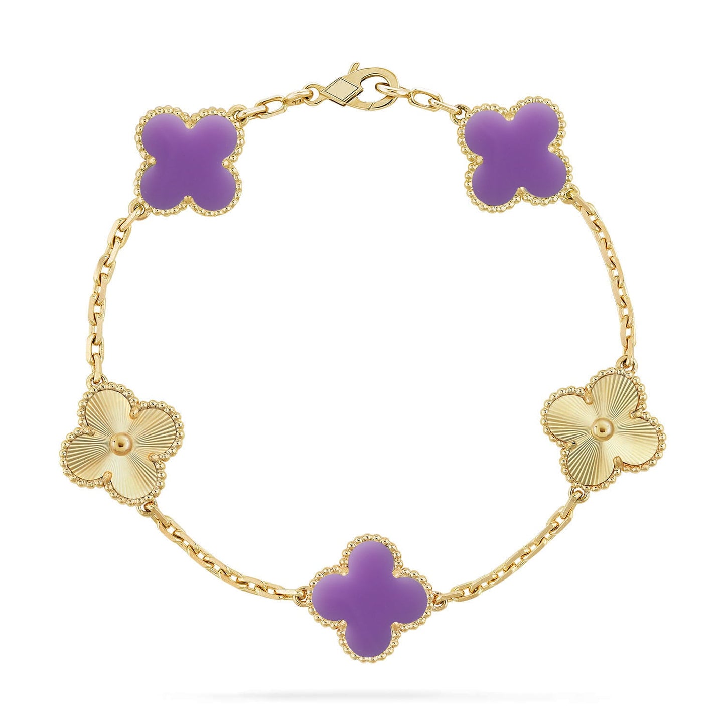 [Mystic-new]CLOVER 5 MOTIF LIGHT PURPLE BRACELET COLLECTION