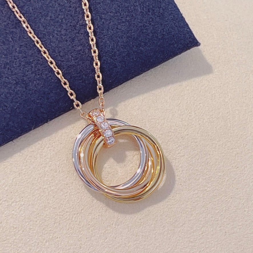 [Mystic]TRINITY NECKLACE GOLD  DIAMONDS