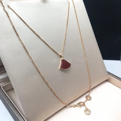 [Mystic]DREAM NECKLACE CARNELIAN 1 DIAMOND