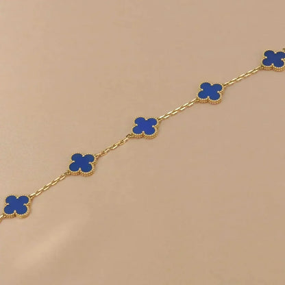 [Mystic-new] CLOVER 5 MOTIF BLUE AGATE BRACELET COLLECTION