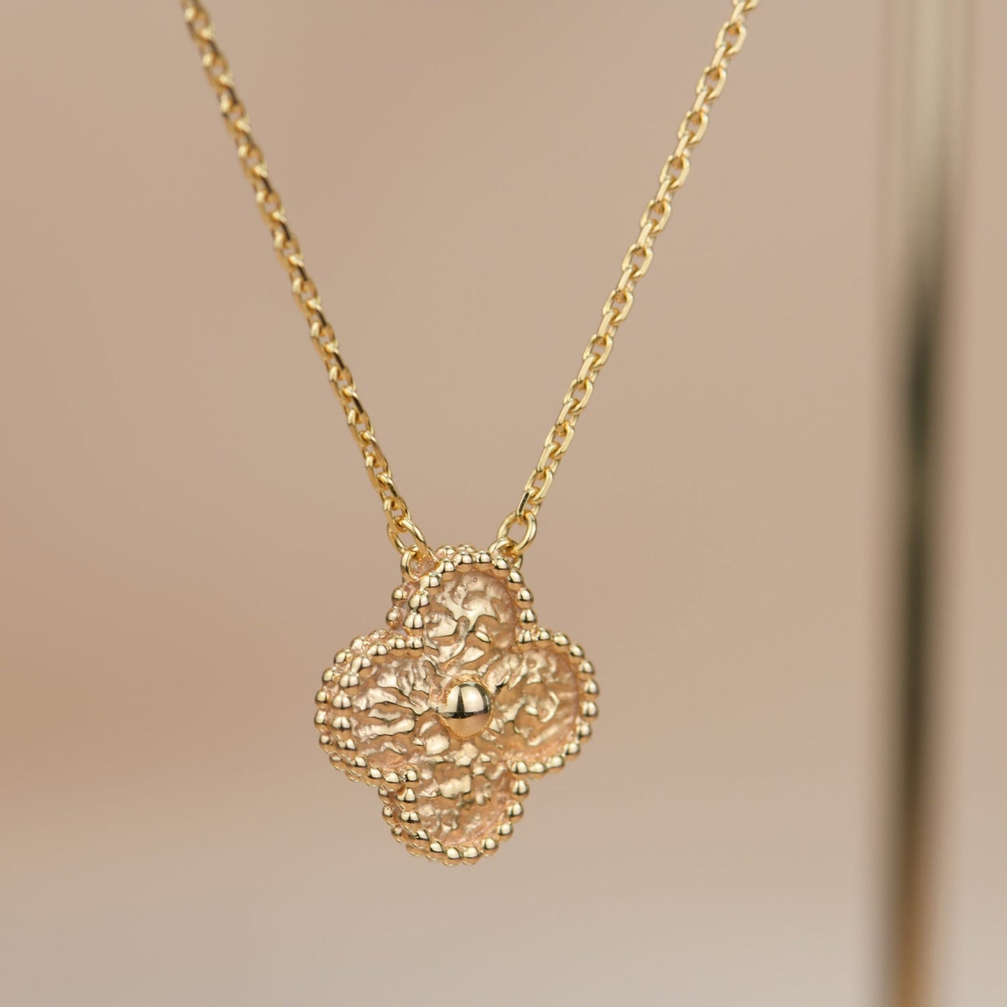 [Mystic]CLOVER 15MM  BRONZING NECKLACE