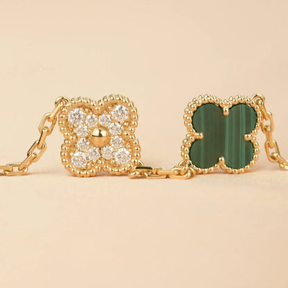 [Mystic-new] CLOVER 5 MOTIF MALACHITE BRACELET COLLECTION