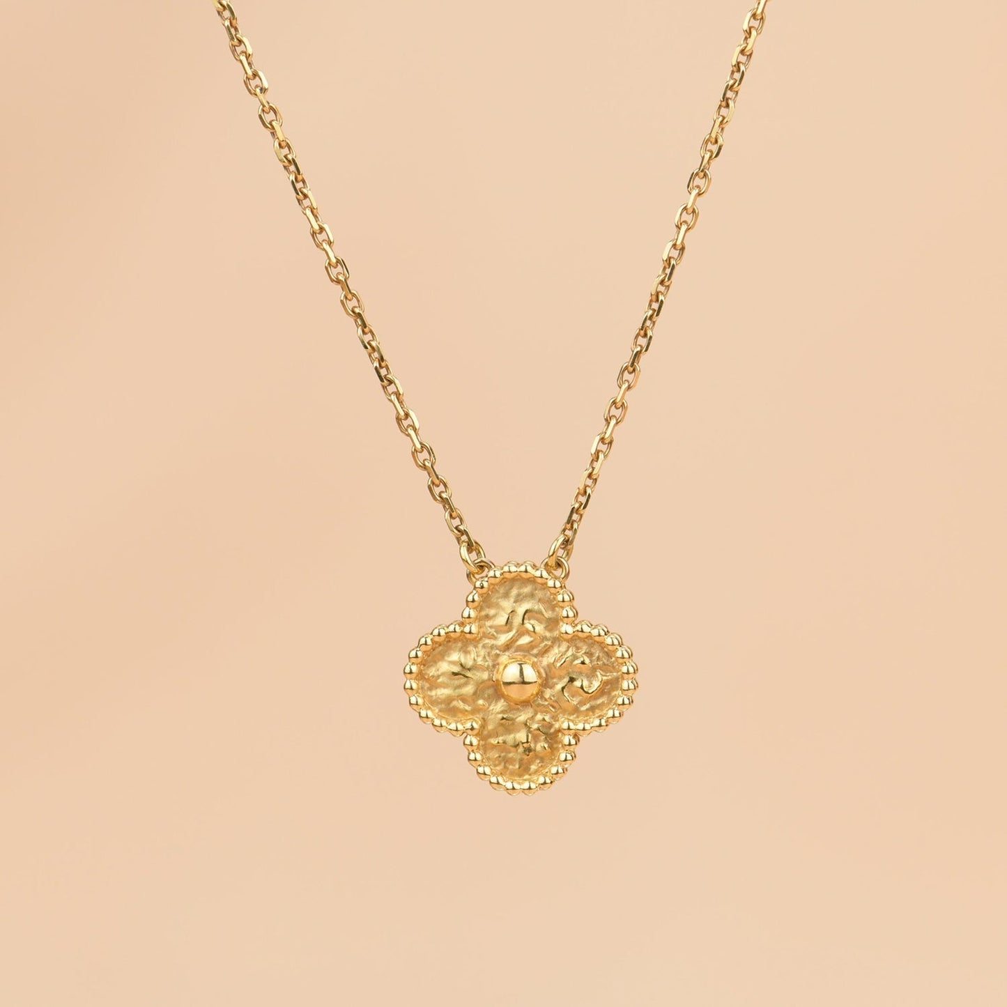[Mystic]CLOVER 15MM  BRONZING NECKLACE