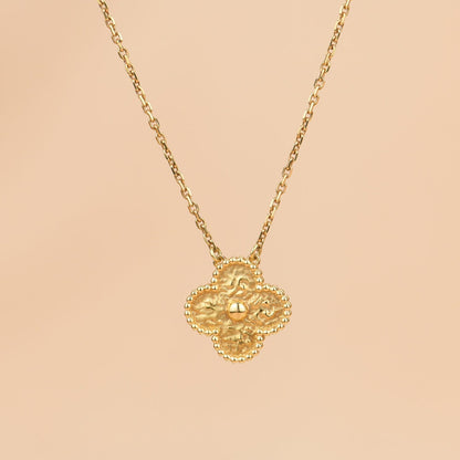 [Mystic]CLOVER 15MM  BRONZING NECKLACE