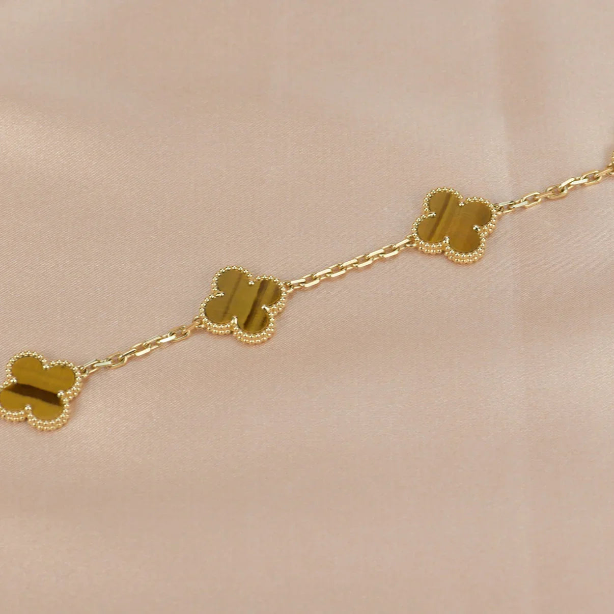 [Mystic-new] CLOVER 5 MOTIFS TIGER EYE BRACELET COLLECTION