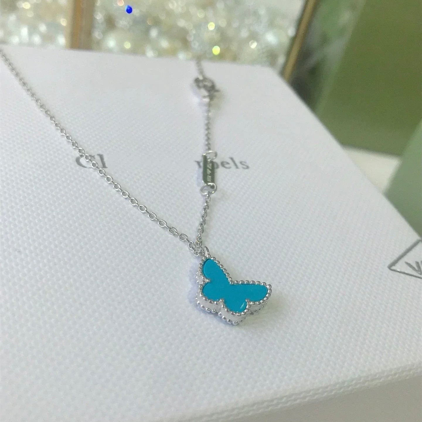 [Mystic]BUTTERFLY TURQUOISE BUTTERFLY BRACELET SILVER