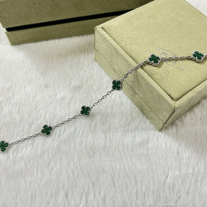 [Mystic]CLOVER 6 MOTIF MALACHITE BRACELET-w