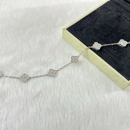 [Mystic]CLOVER 6 MOTIF DIAMOND BRACELET-w