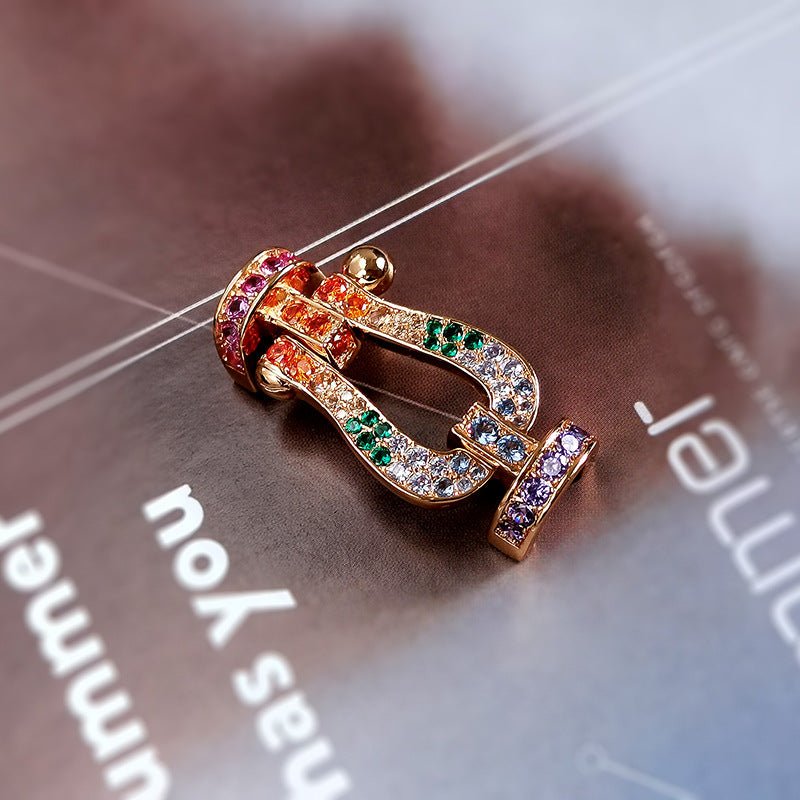 [Mystic]FORCE LARGE HORSESHOE  COLORED DIAMOND BRACELET ROSE GOLD