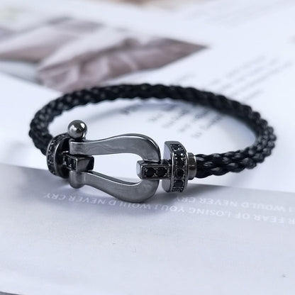 [Mystic]FORCE LARGE SERIES HORSESHOE BLACK SAMURAI BRACELET