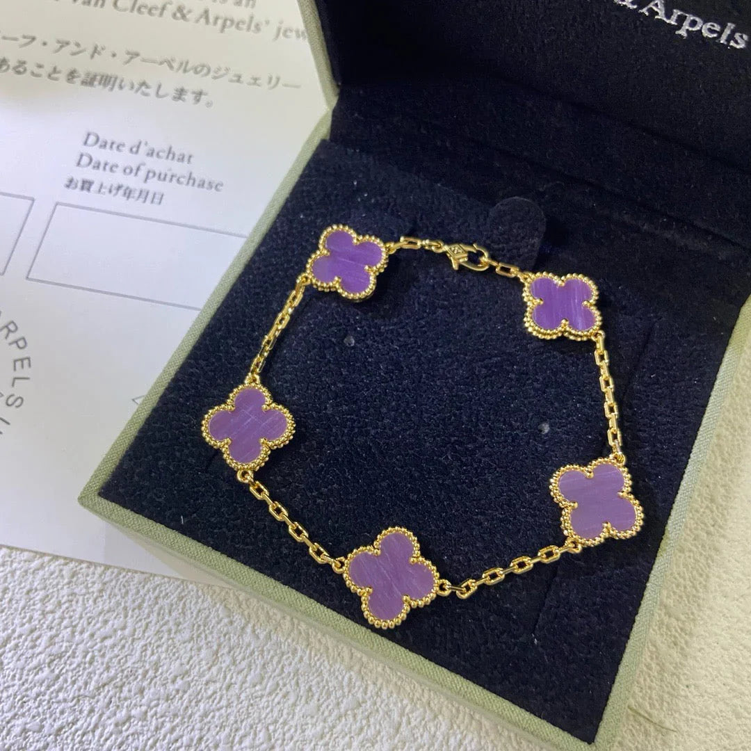 [Mystic-new] CLOVER 5 MOTIF VIOLET BRACELET COLLECTION