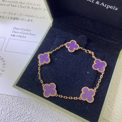 [Mystic-new] CLOVER 5 MOTIF VIOLET BRACELET COLLECTION